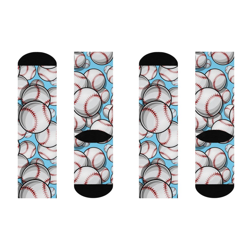 Baseball Novelty Socks with Cushioned Crew Socks