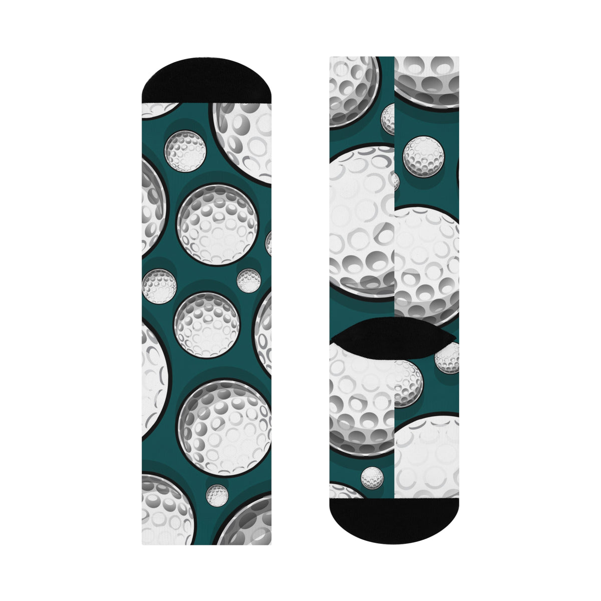 Golf Ball Novelty Socks with Cushioned Crew Socks